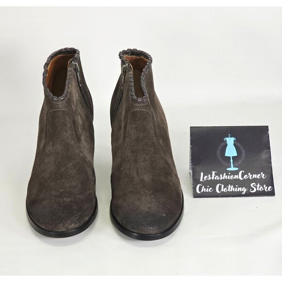 Frye Women's Smokey Gray Suede Nora Whipstiched Ankle Bootie Size 9.5 180 - Picture 10 of 16